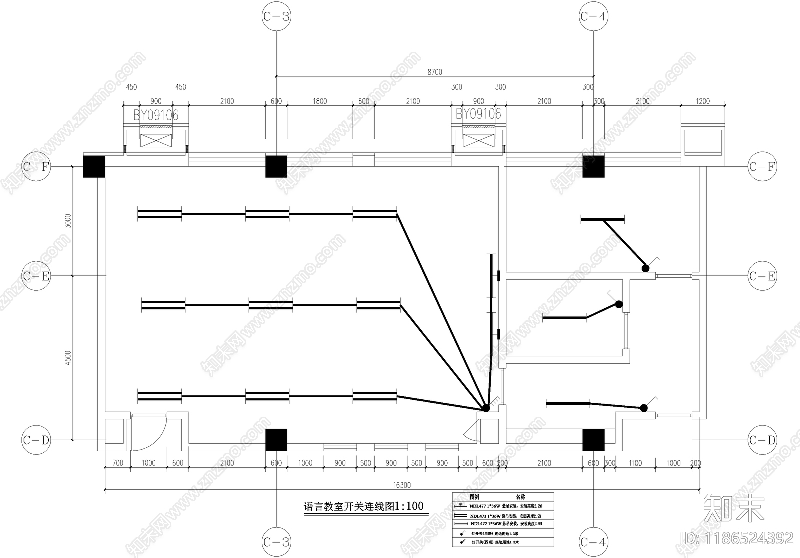教室cad施工图下载【ID:1186524392】
