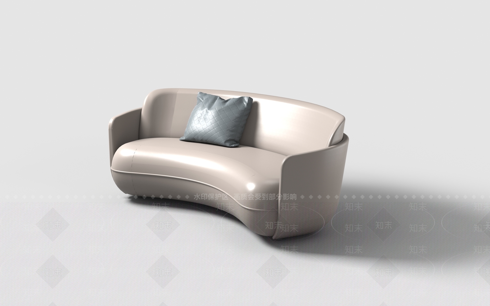 现代极简三人沙发3D模型下载【ID:1186526368】