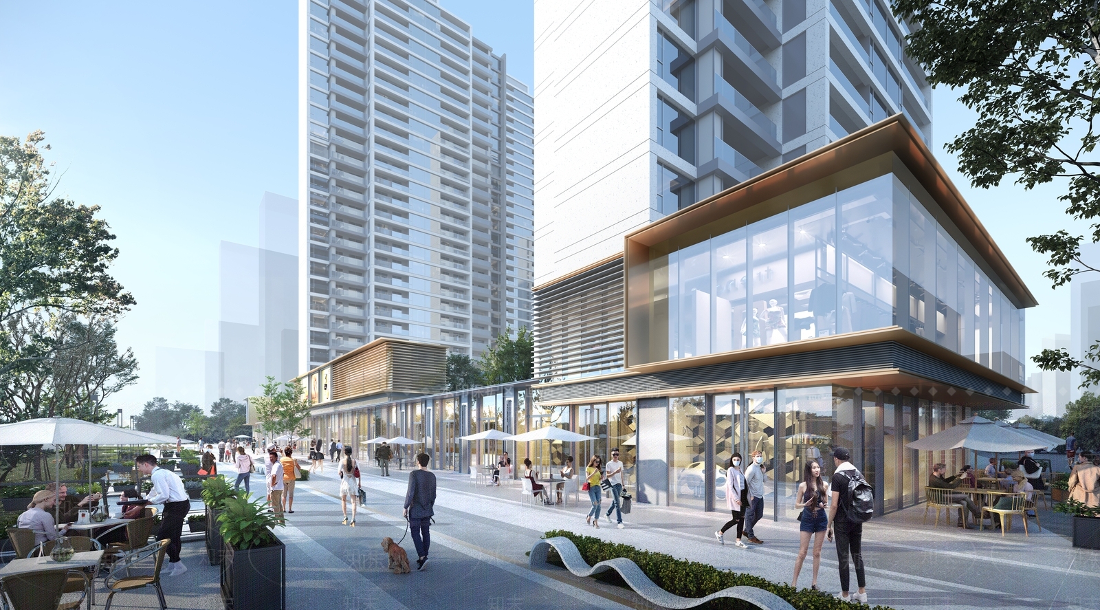 现代极简小区建筑SU模型下载【ID:1186531858】
