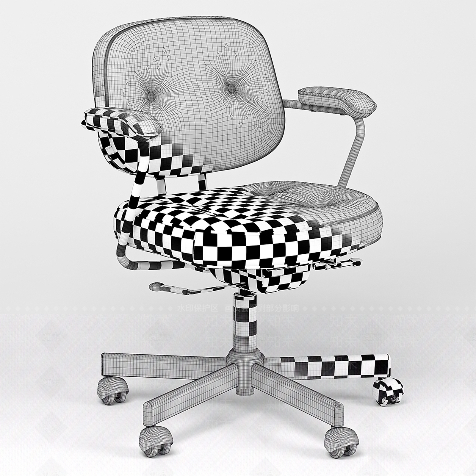 办公桌椅3D模型下载【ID:1186548673】