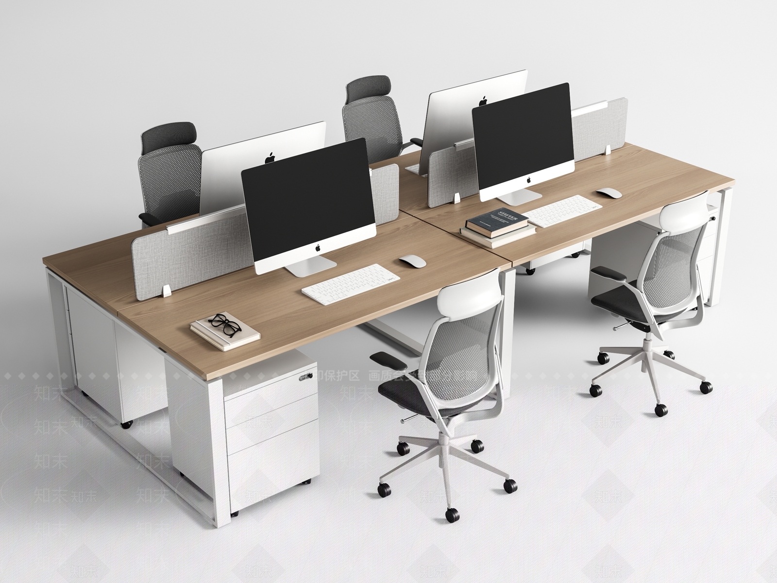 现代办公桌椅SU模型下载【ID:1186555192】