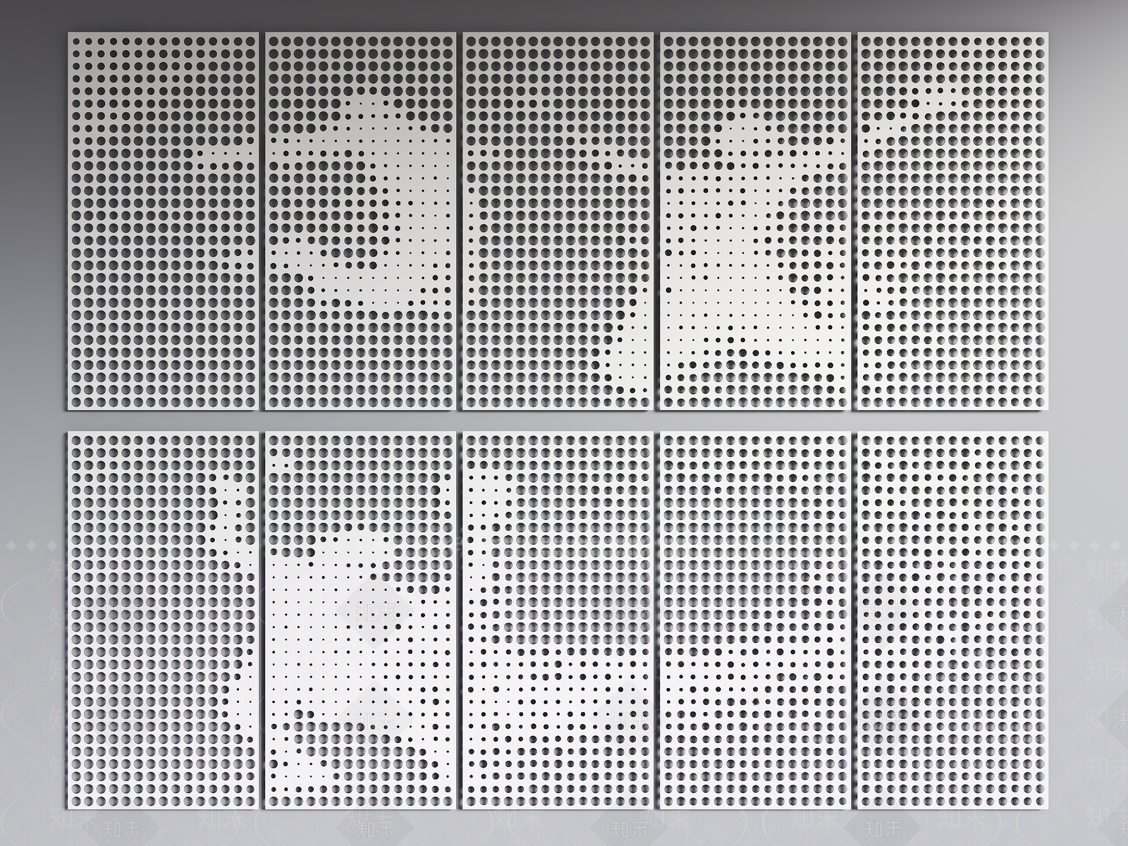 现代简约护墙板3D模型下载【ID:1186555900】