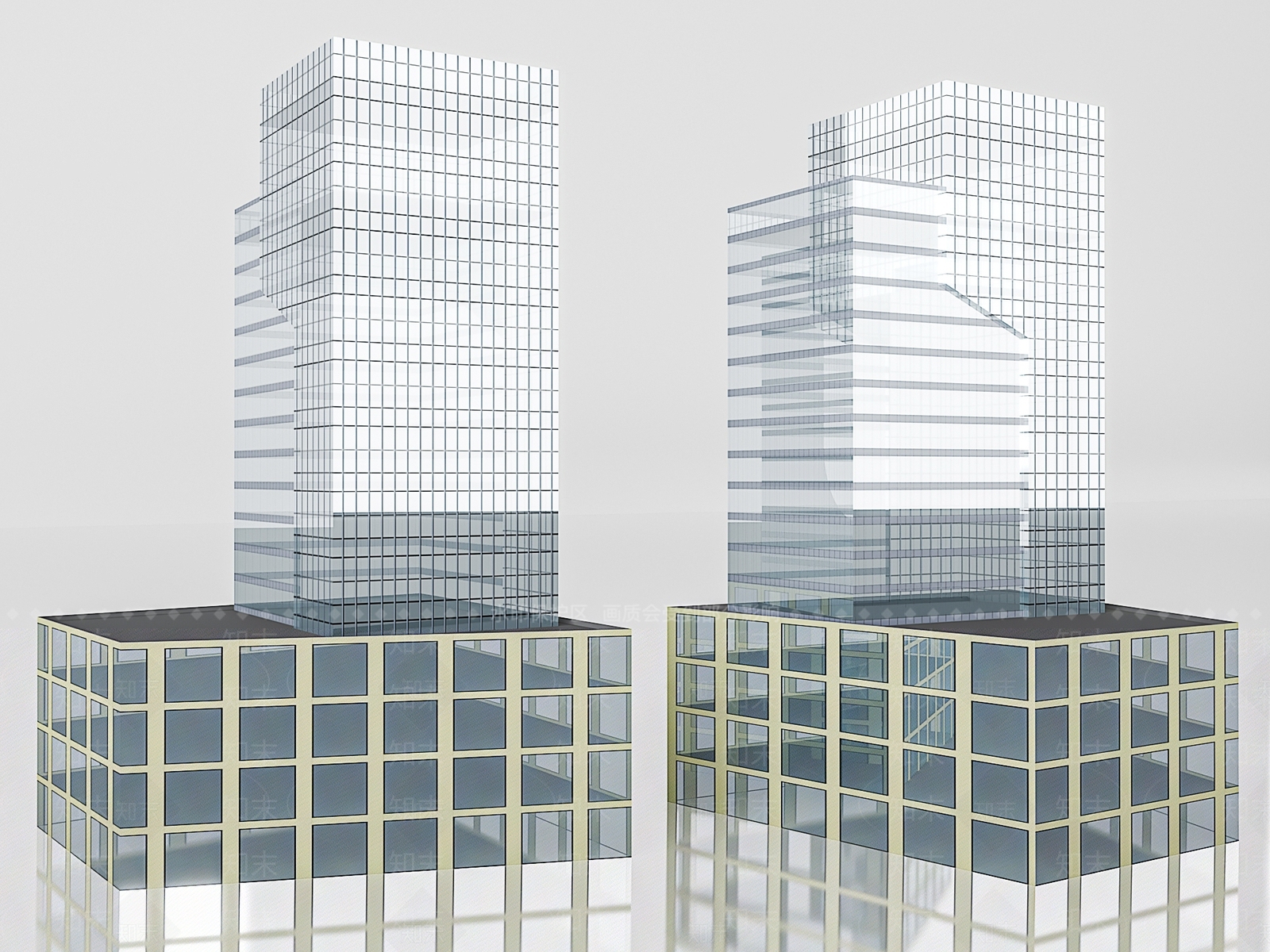 现代办公楼3D模型下载【ID:1186556774】