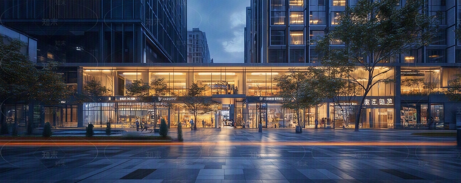 现代街道外景贴图下载【ID:1186556786】_【知末网贴图库】