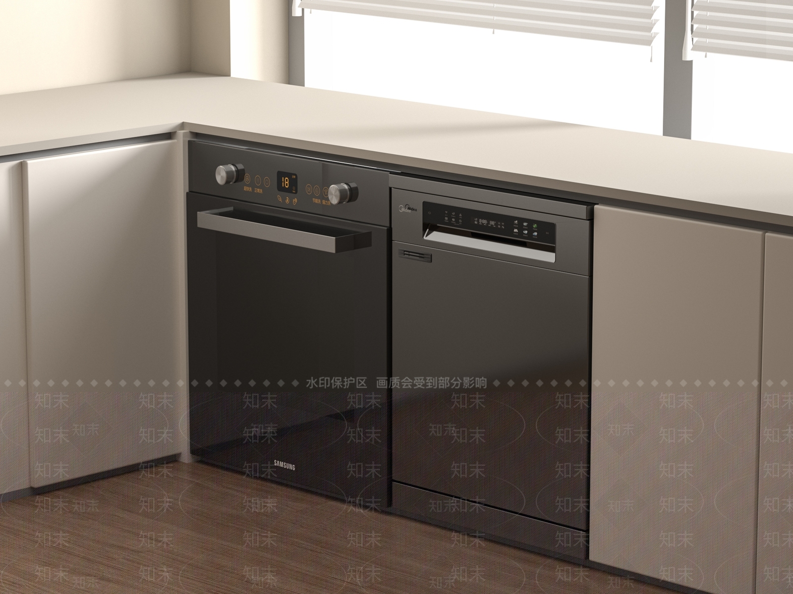 洗碗机SU模型下载【ID:1186568926】