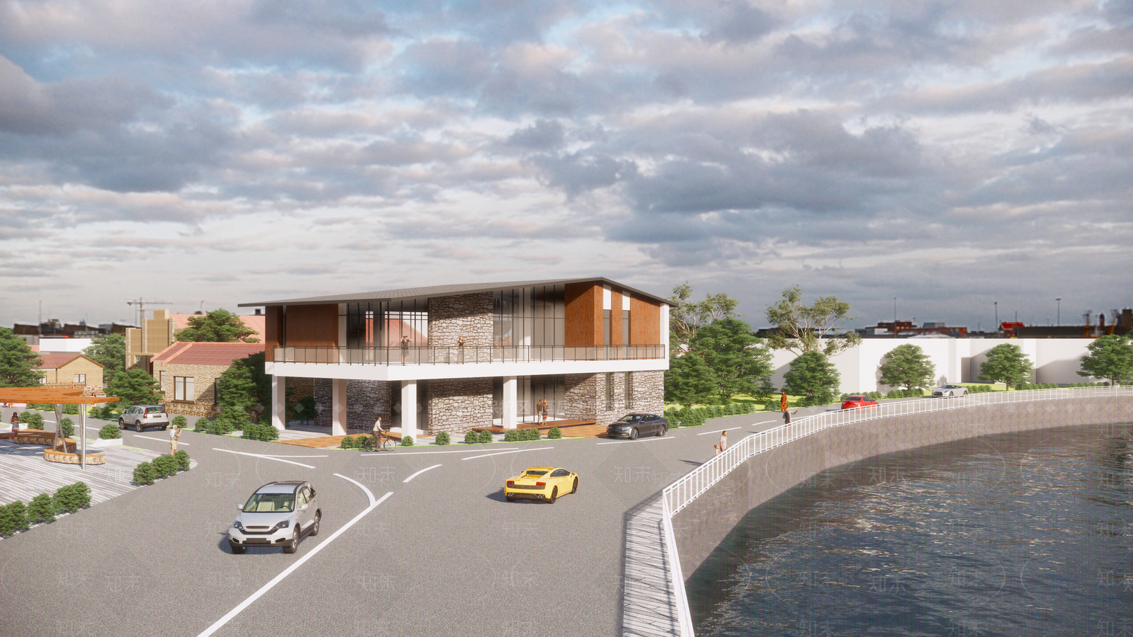 现代小公建SU模型下载【ID:1186940690】