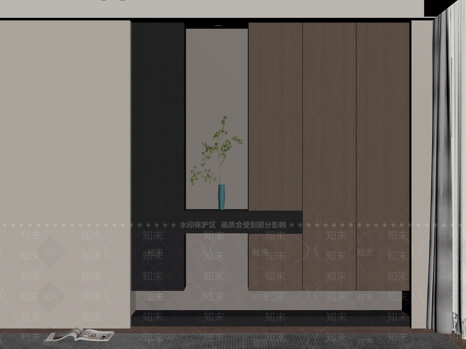 意式鞋柜SU模型下载【ID:1186570634】