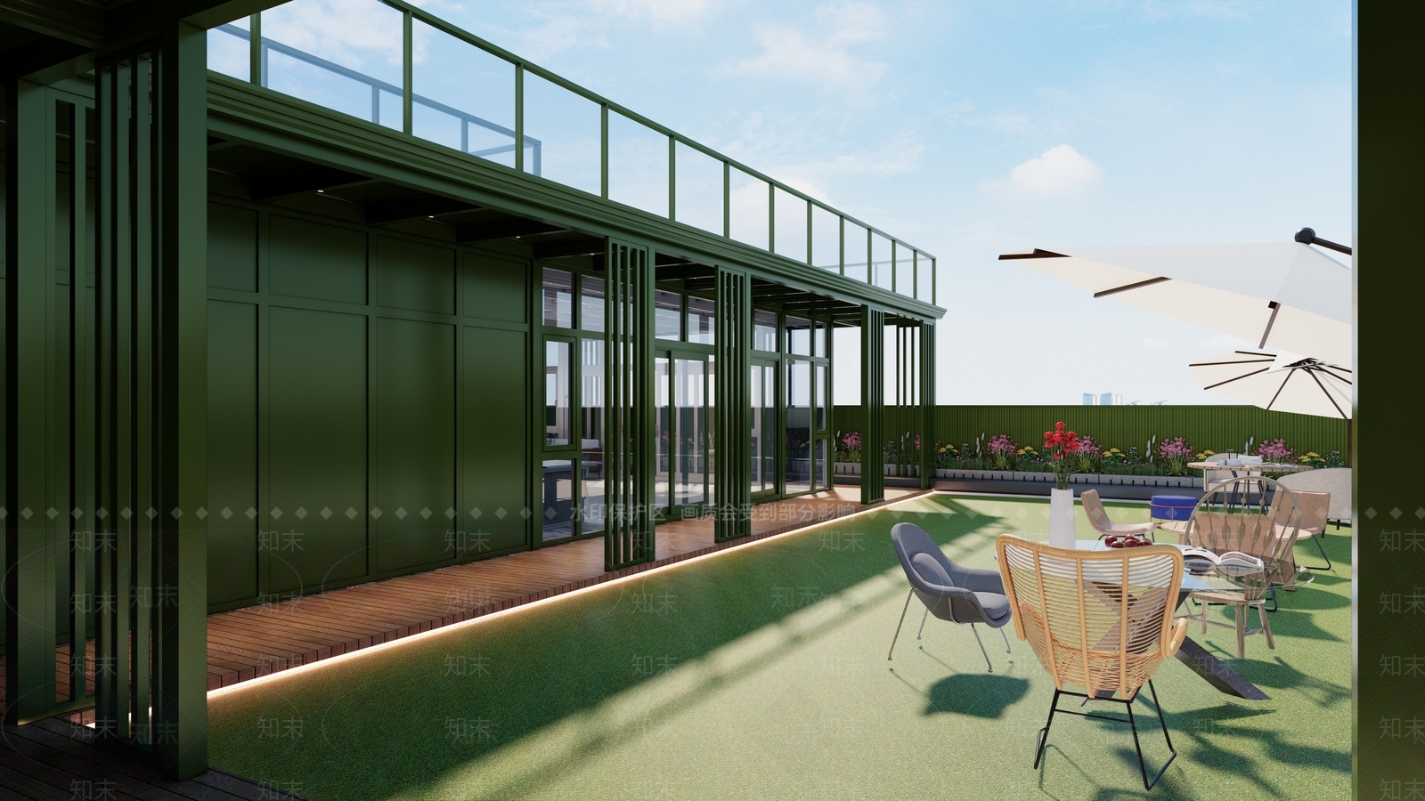 新中式现代小公建SU模型下载【ID:1186576226】