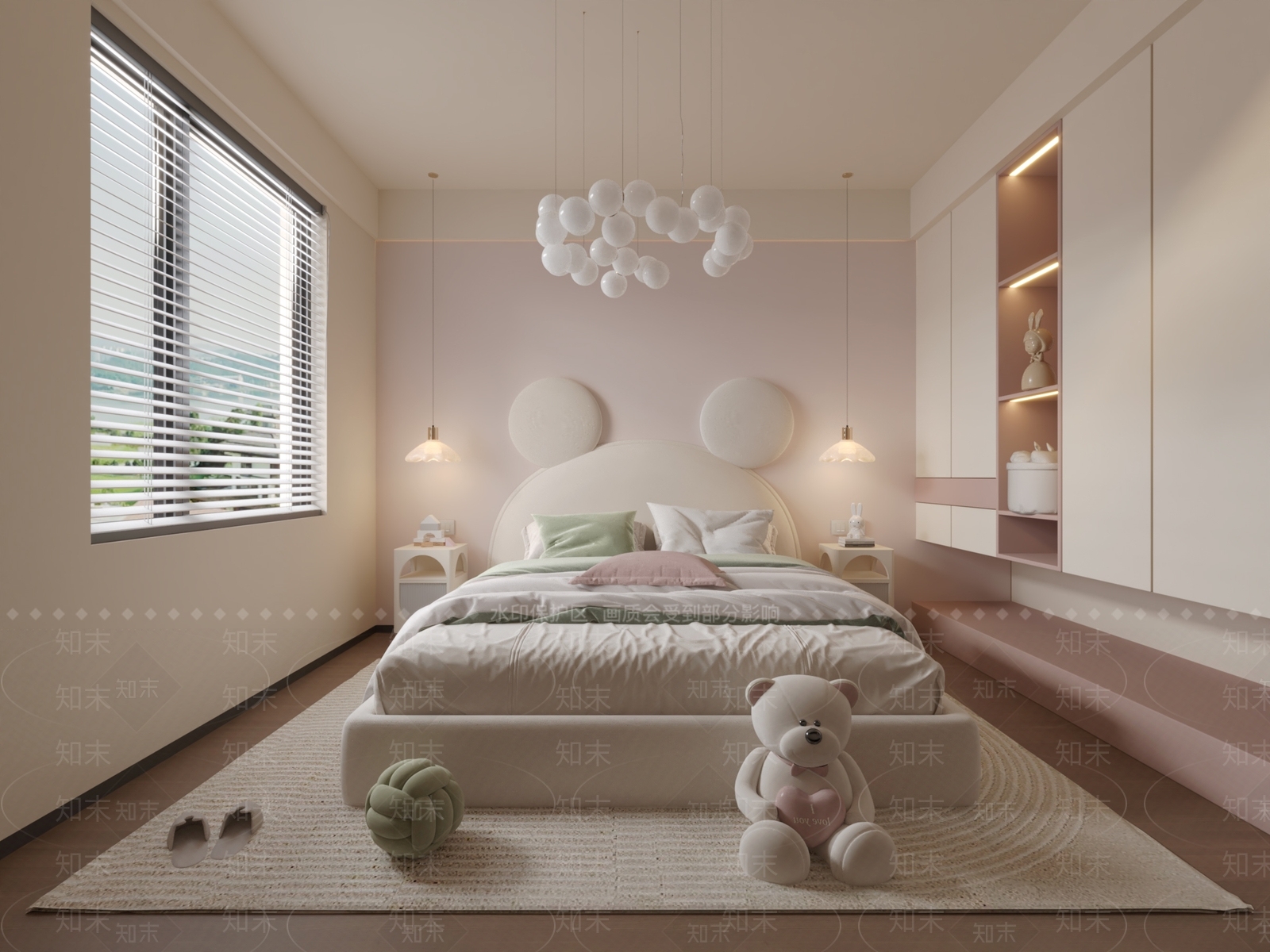 奶油女孩房3D模型下载【ID:1186577406】
