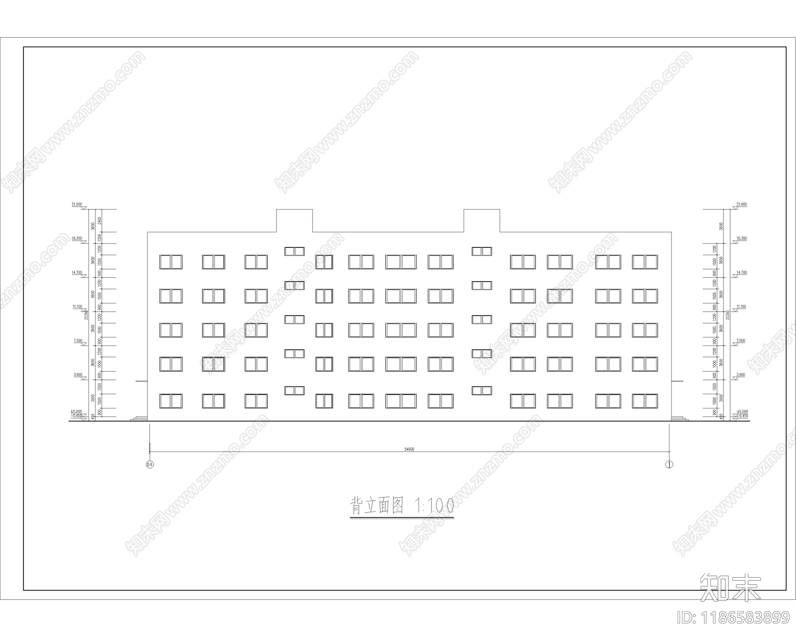 现代学校建筑cad施工图下载【ID:1186583899】