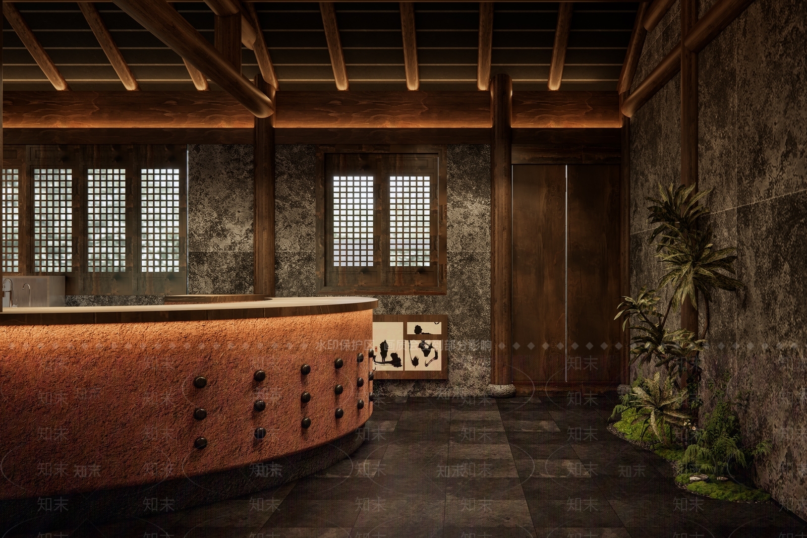 复古现代奶茶店SU模型下载【ID:1186587540】