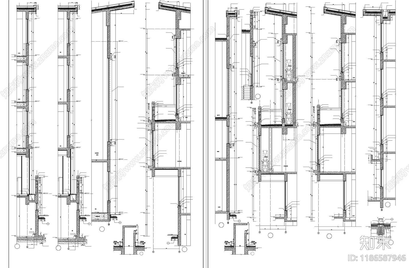 现代学校建筑cad施工图下载【ID:1186587946】