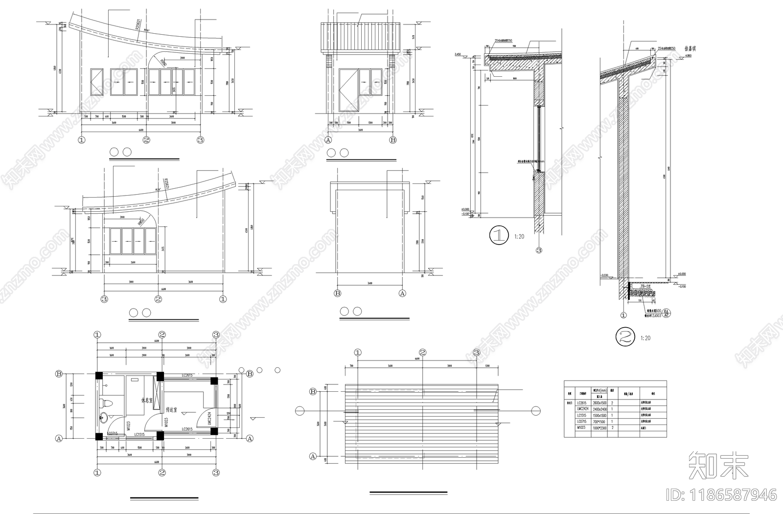 现代学校建筑cad施工图下载【ID:1186587946】