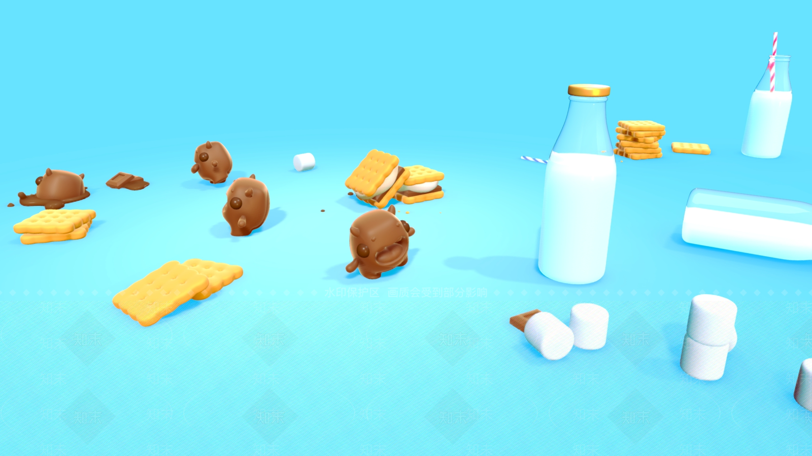 酒水食物3D模型下载【ID:1186597208】