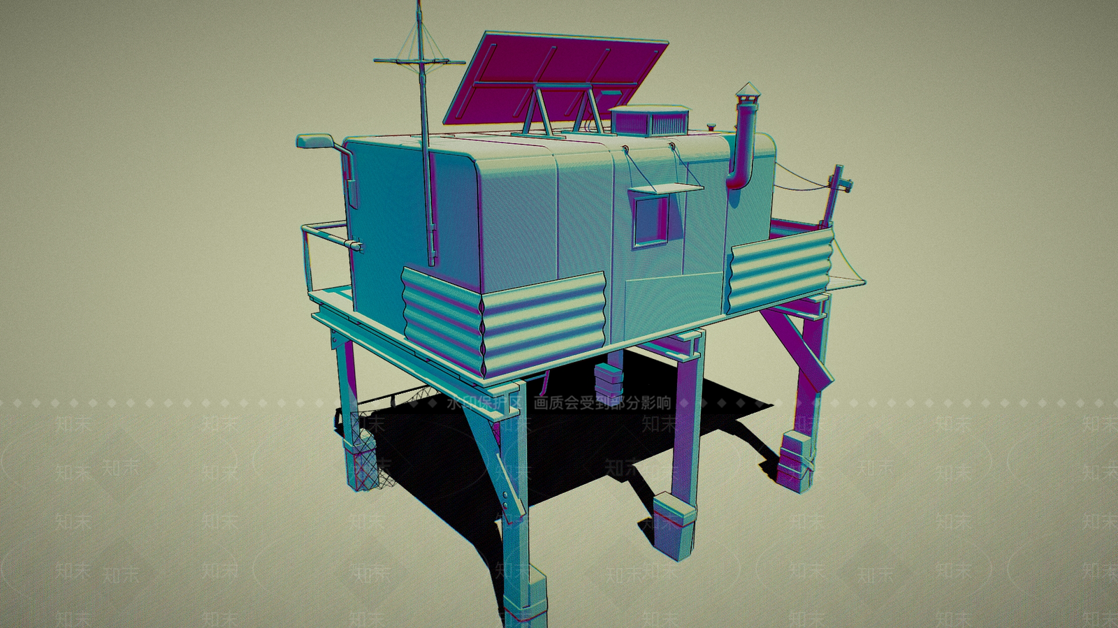 现代艺术风格建筑3D模型下载【ID:1186598275】