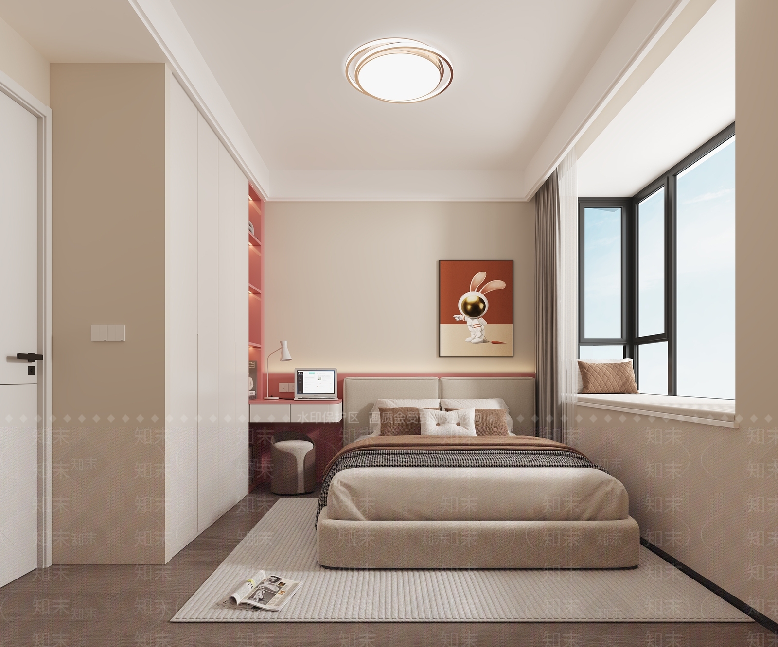 现代家居卧室3D模型下载【ID:1186599694】