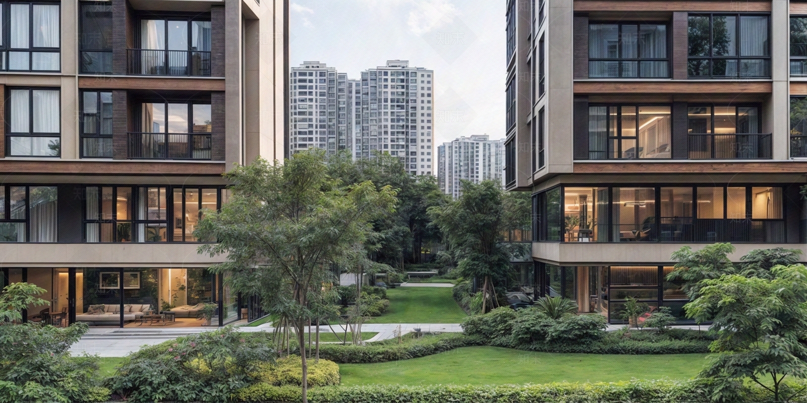 现代小区外景贴图下载【ID:1186605961】