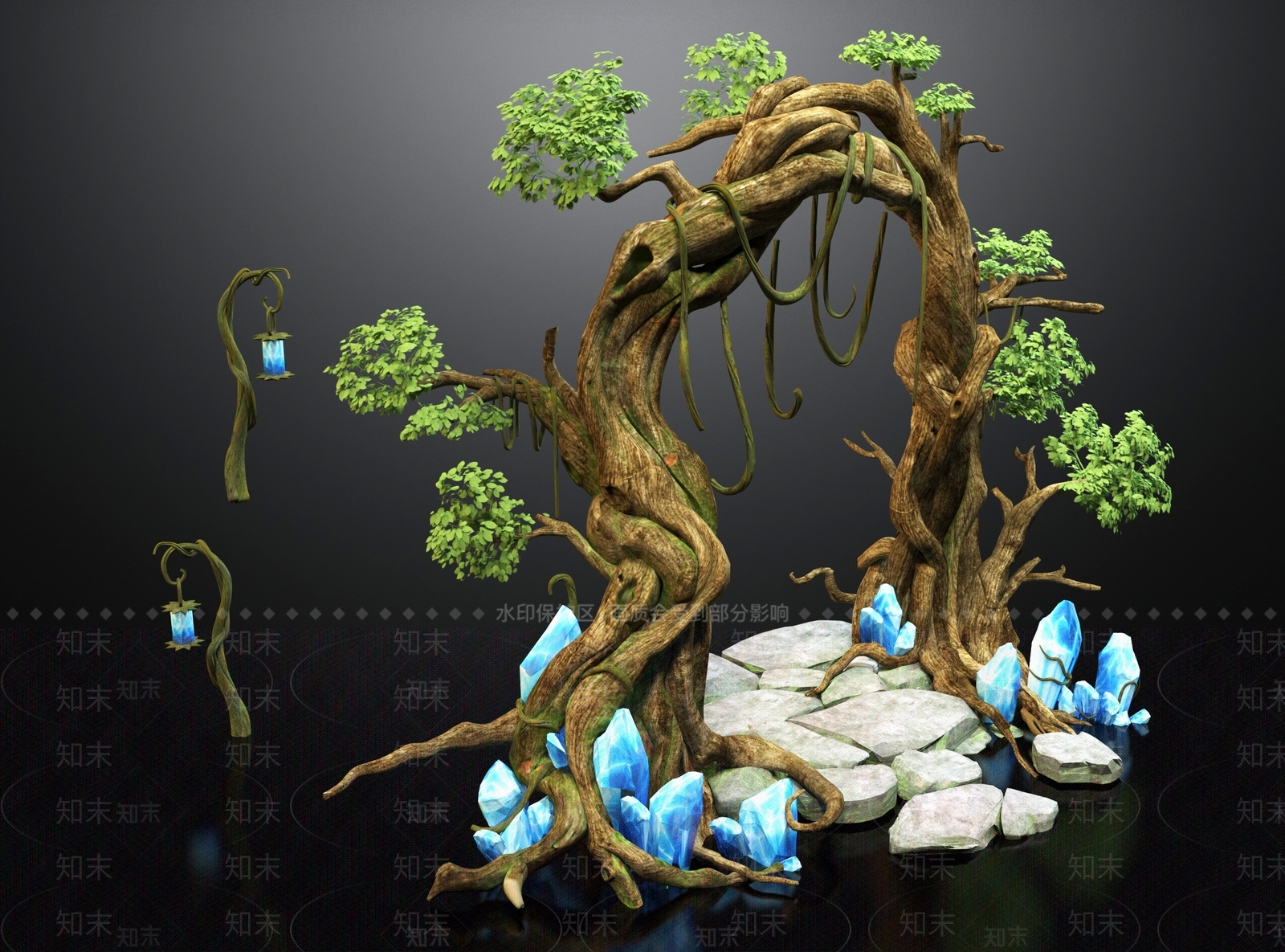 植物堆3D模型下载【ID:1186607265】