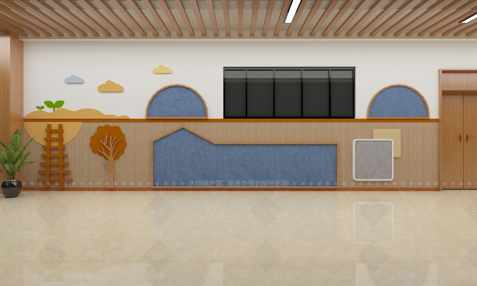 现代幼儿园3D模型下载【ID:1186607514】