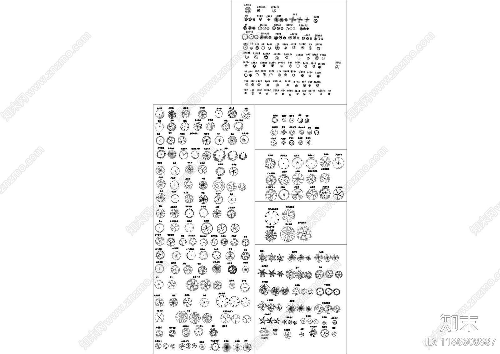 现代图表cad施工图下载【ID:1186608887】