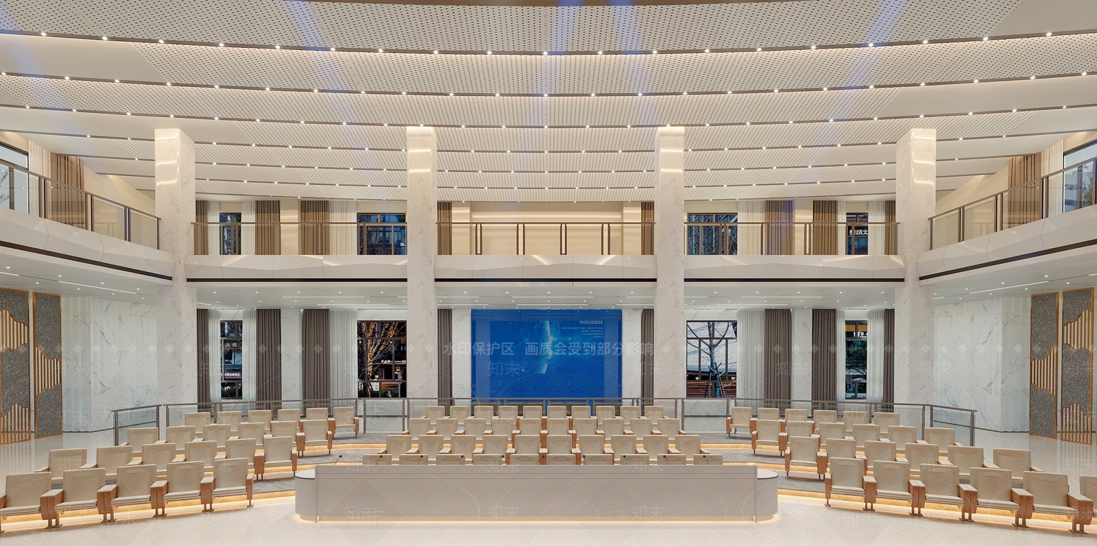 现代新中式报告厅3D模型下载【ID:1186609003】