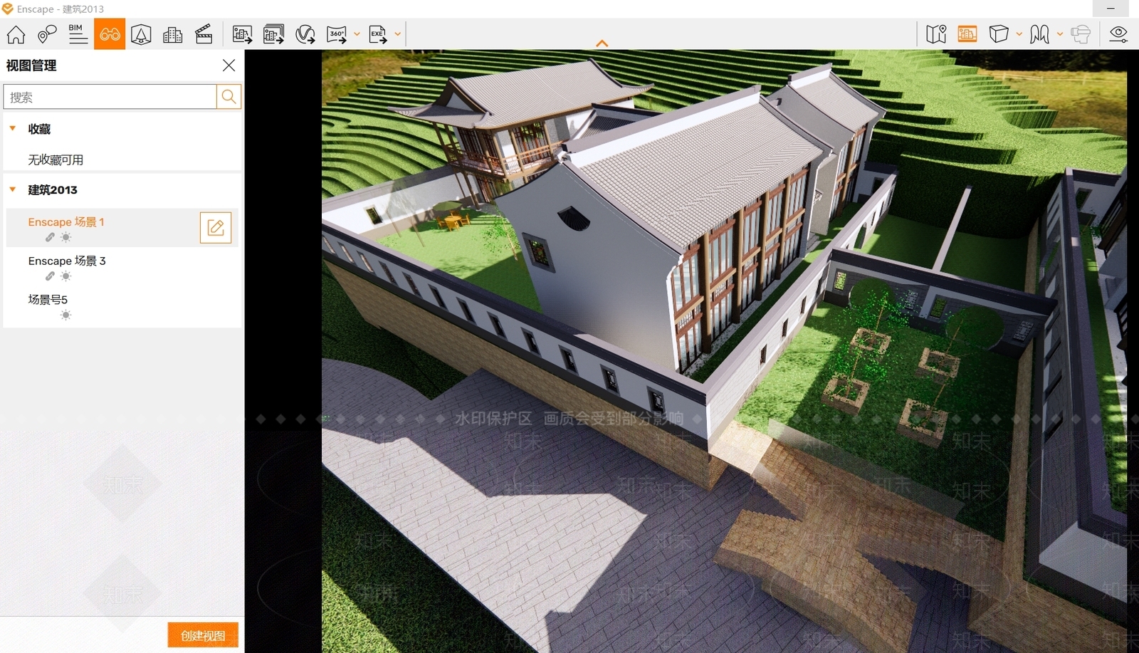 新中式中式乡村民房SU模型下载【ID:1186610512】
