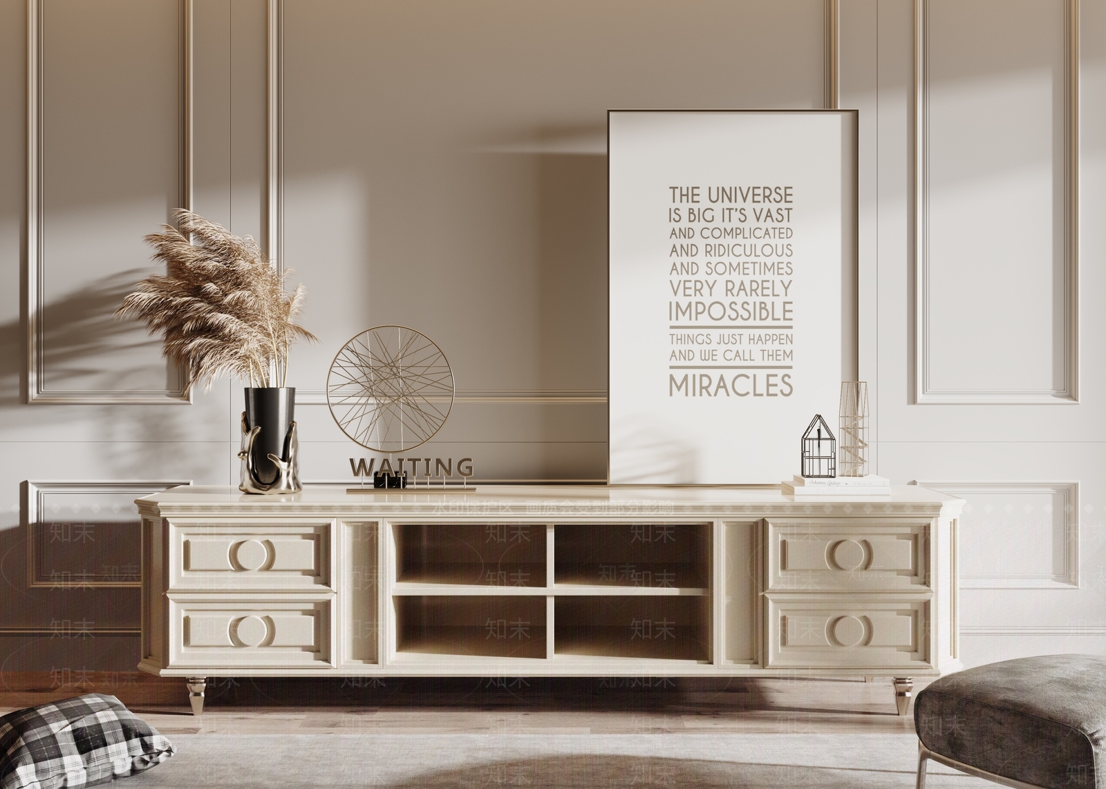 法式欧式电视柜SU模型下载【ID:1186619165】