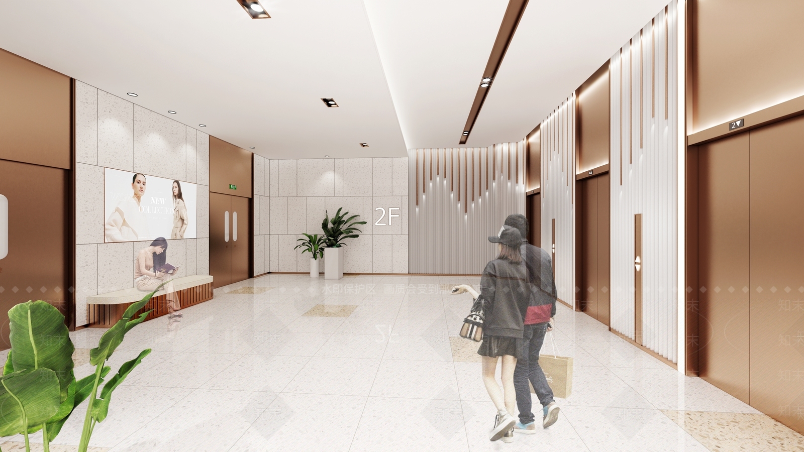 现代简约商场SU模型下载【ID:1186618800】