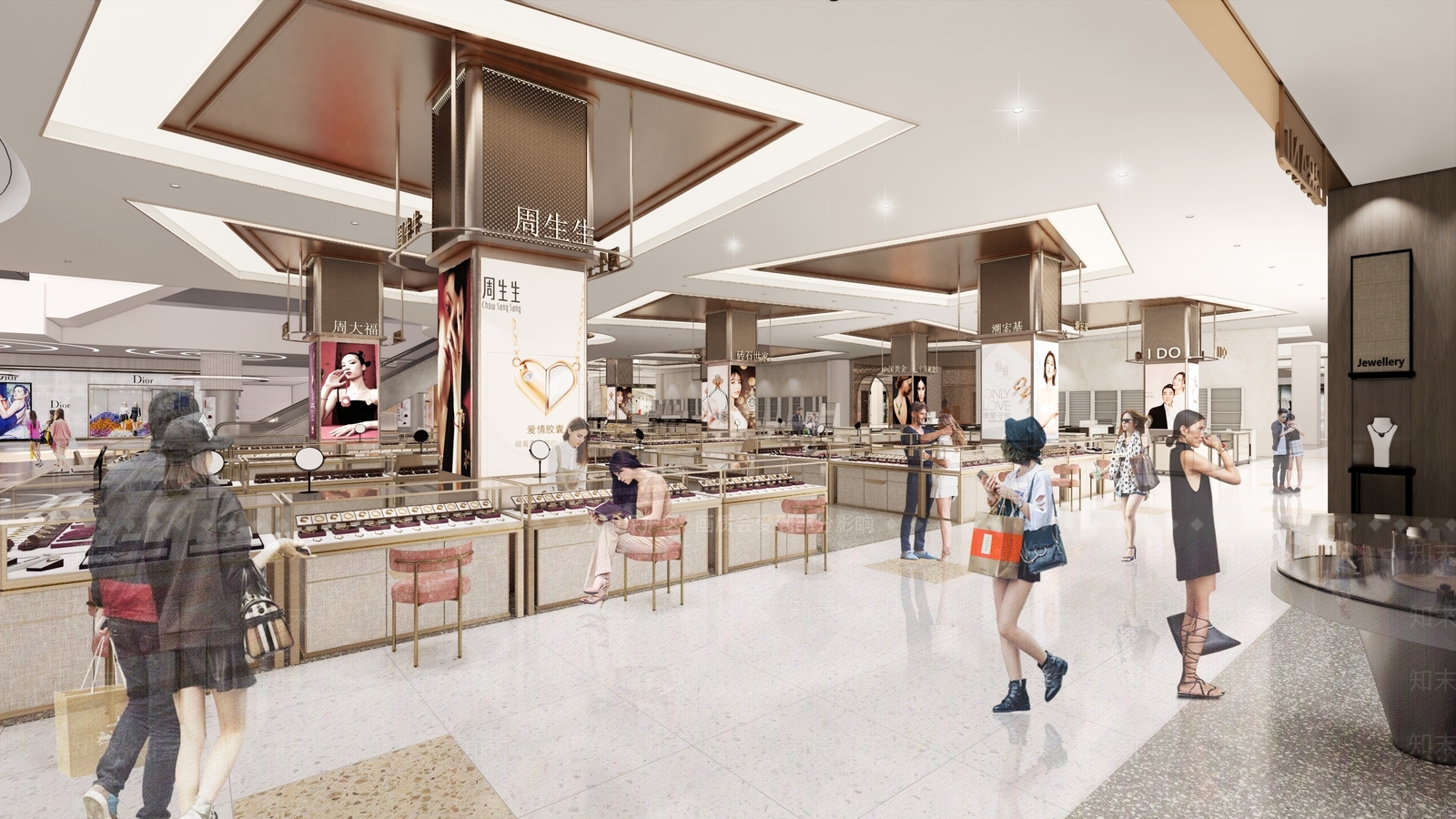 现代轻奢珠宝店SU模型下载【ID:1186619951】