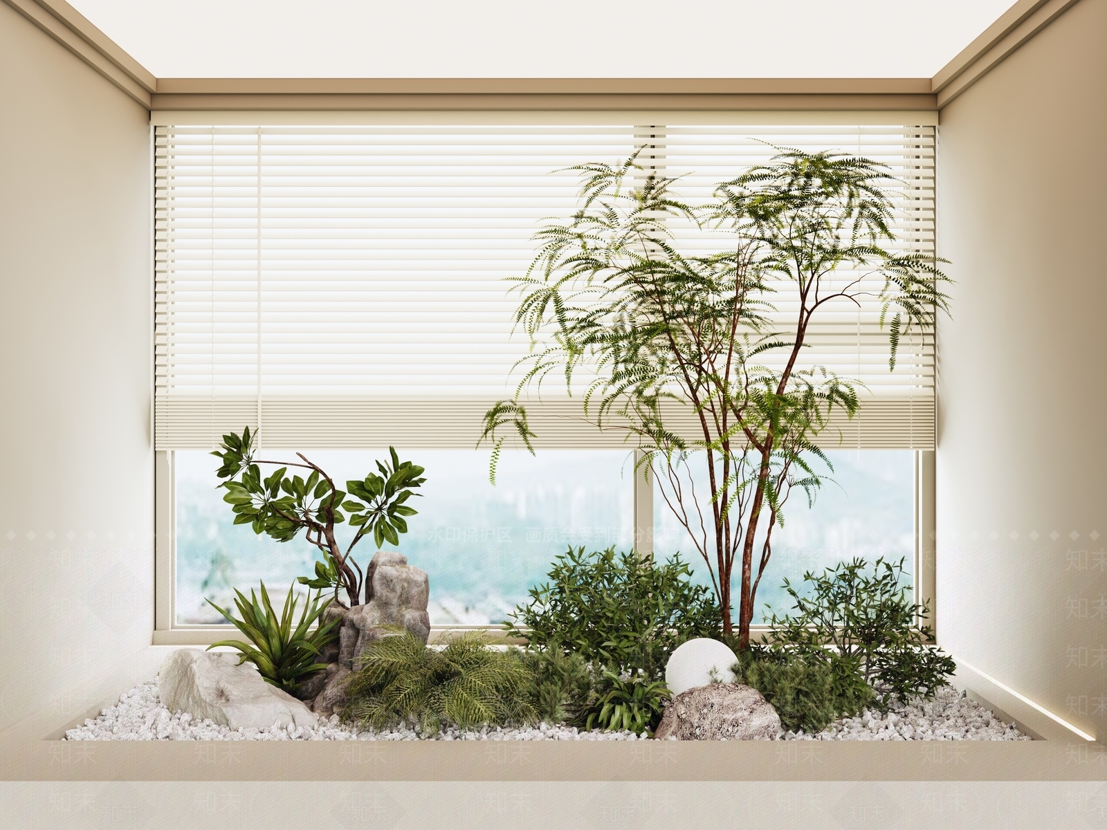 现代室内景观3D模型下载【ID:1186625109】