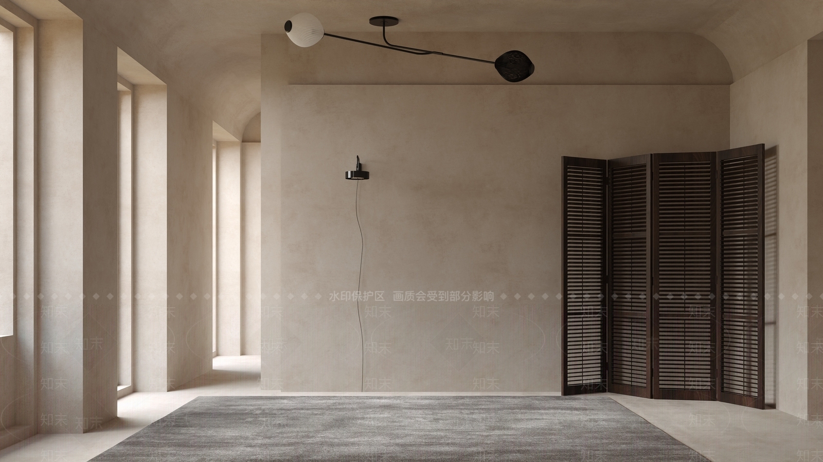 现代吸顶灯3D模型下载【ID:1186629183】