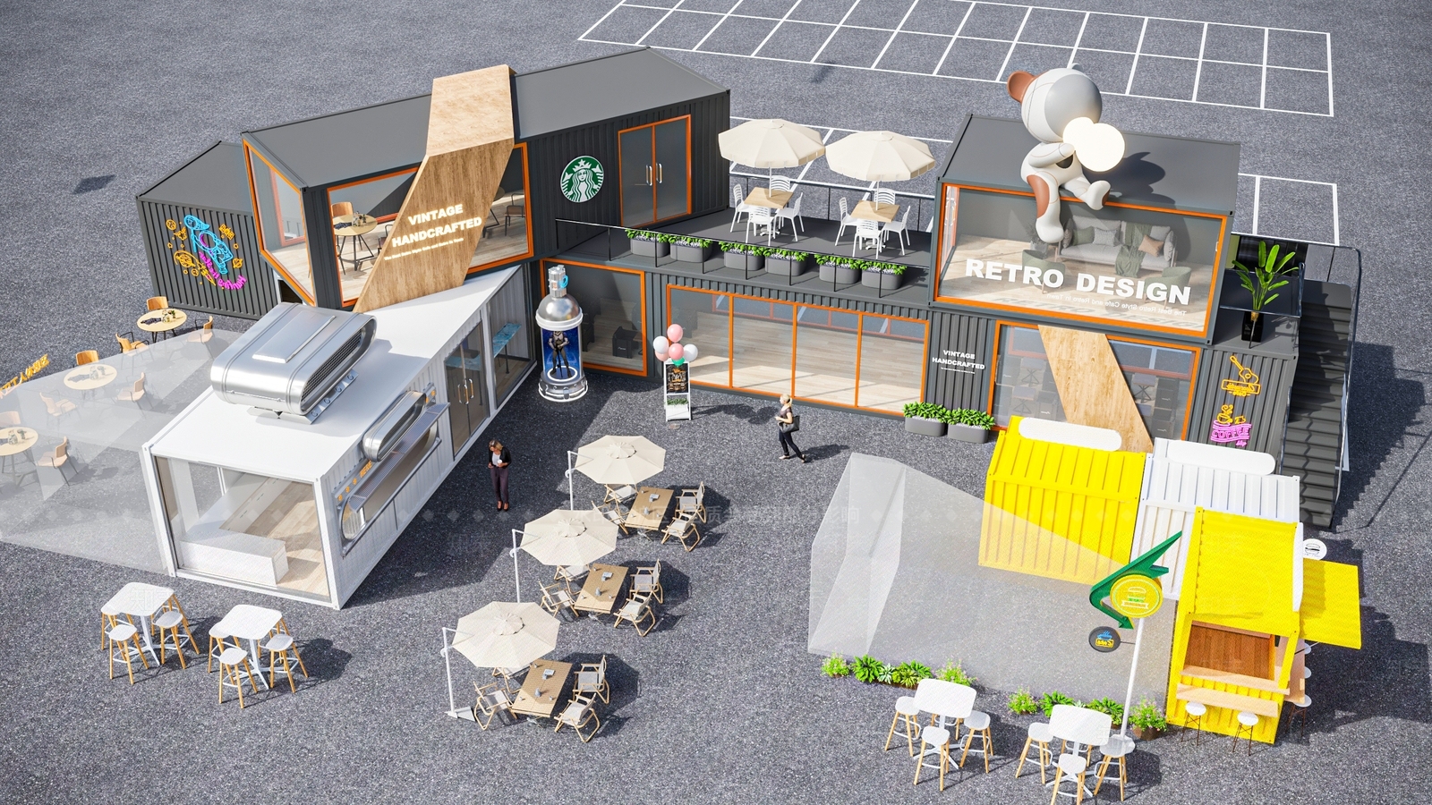 现代商业街3D模型下载【ID:1186631735】