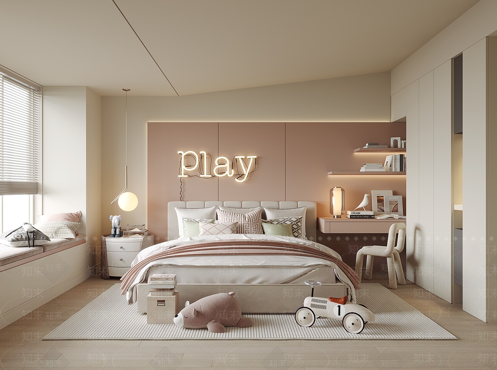 现代女孩房3D模型下载【ID:1186632654】