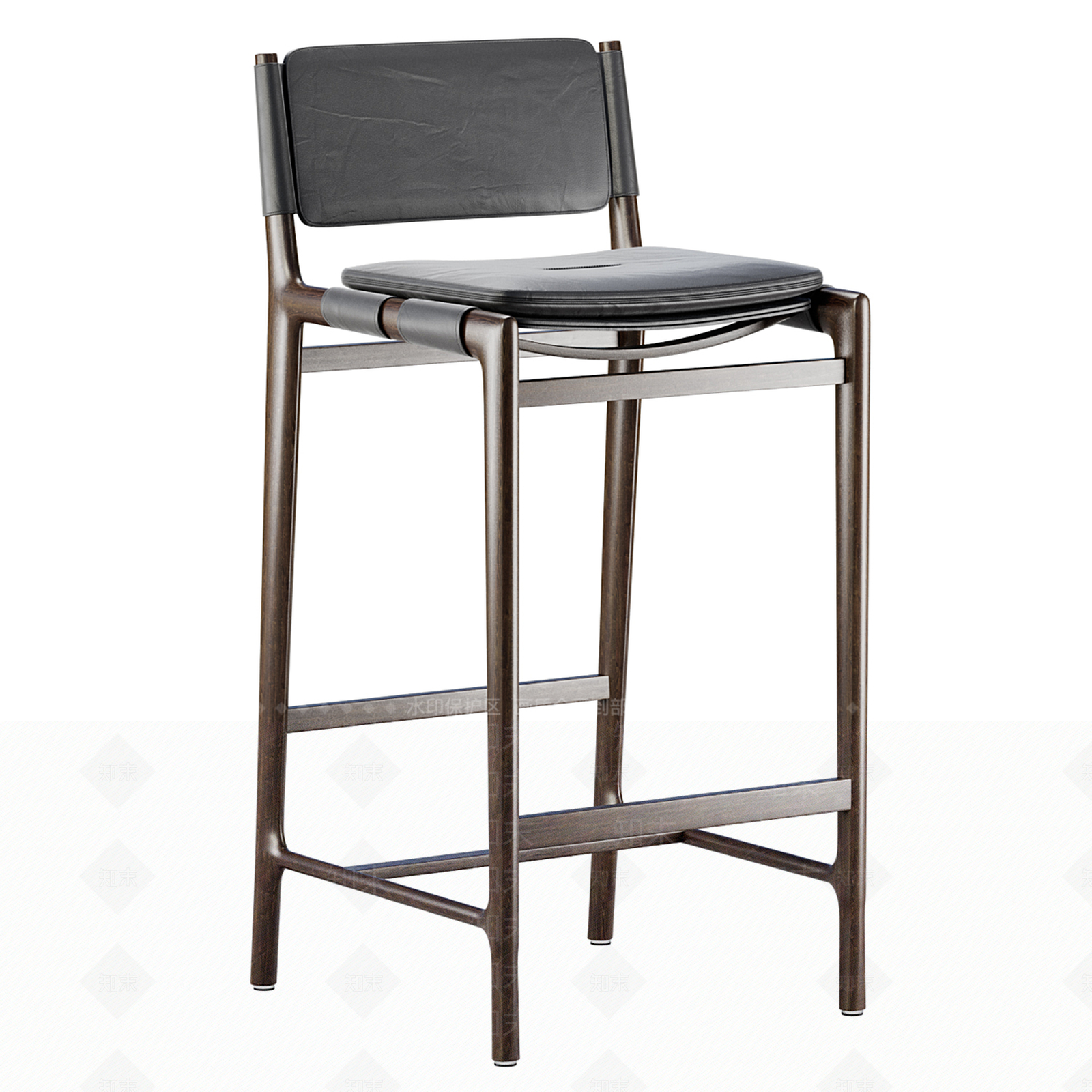 新中式意式吧椅3D模型下载【ID:1186643155】