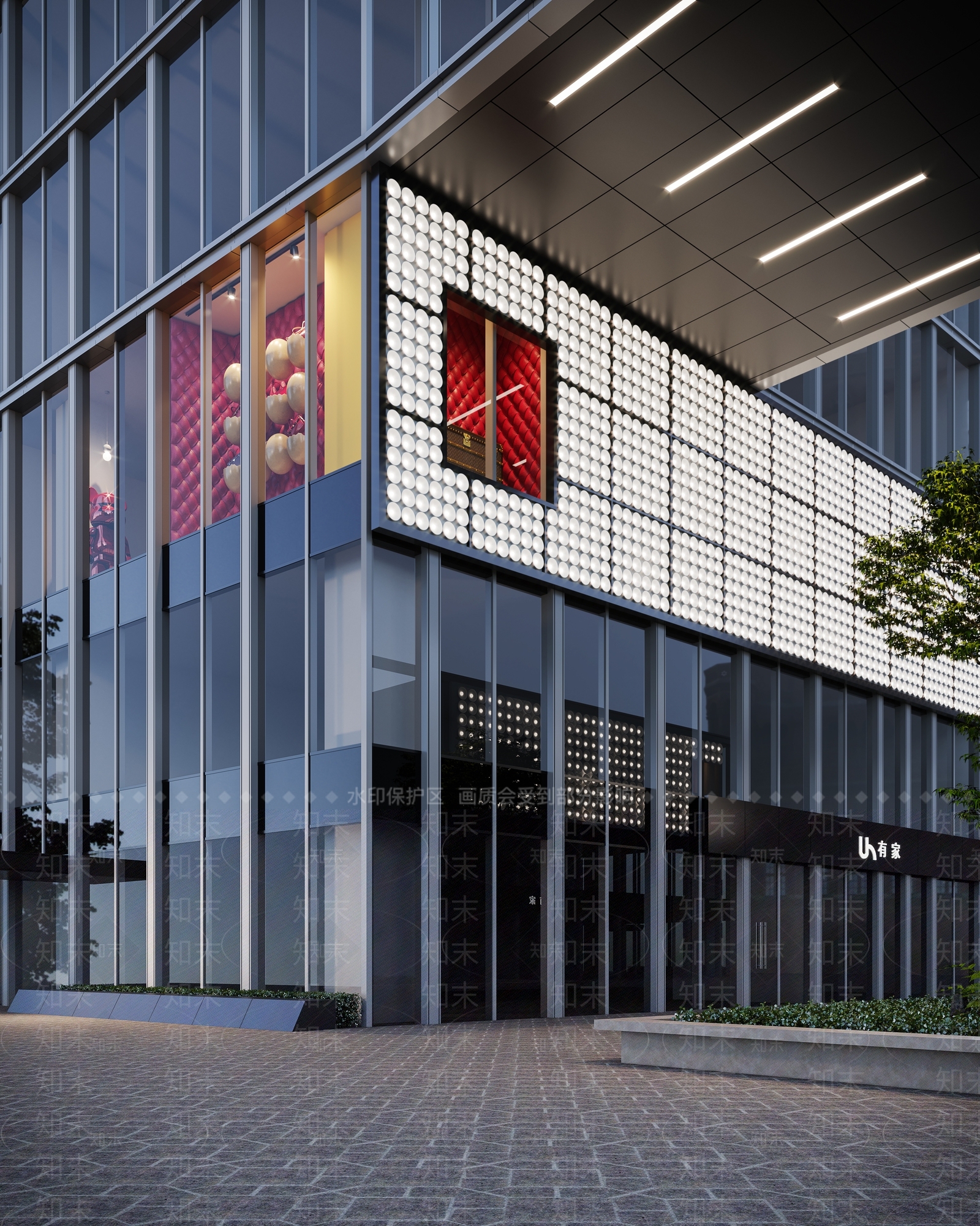 现代店面门头3D模型下载【ID:1186644732】