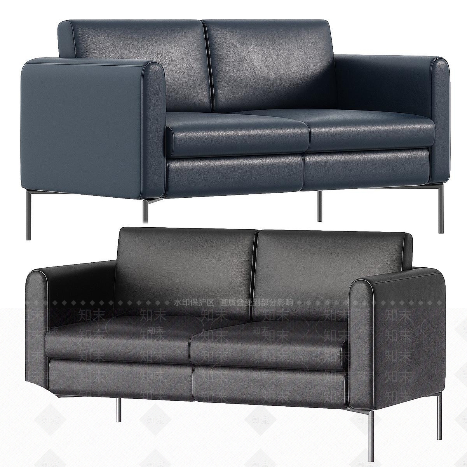 现代北欧双人沙发3D模型下载【ID:1186649006】