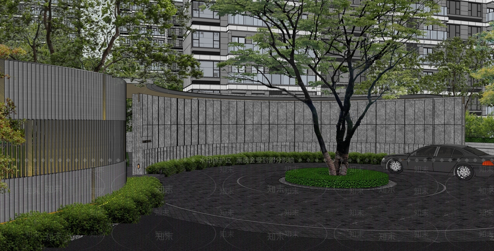 现代轻奢商业景观SU模型下载【ID:1186649721】
