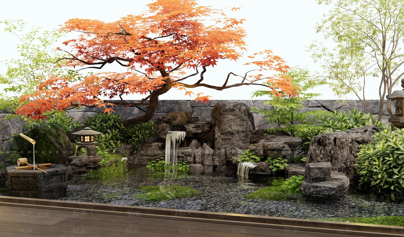 新中式假山水景3D模型下载【ID:1186650939】