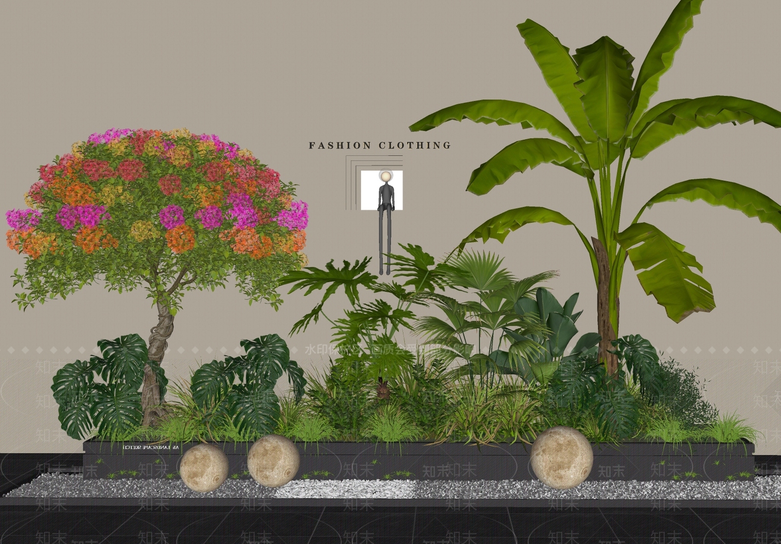 植物组合SU模型下载【ID:1186651246】