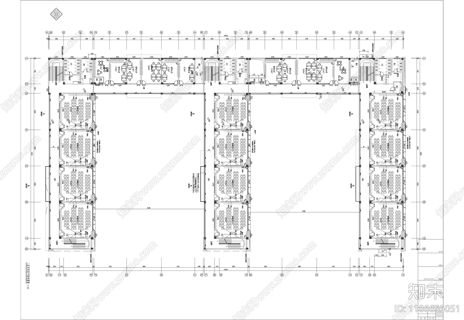 现代教室cad施工图下载【ID:1186655051】
