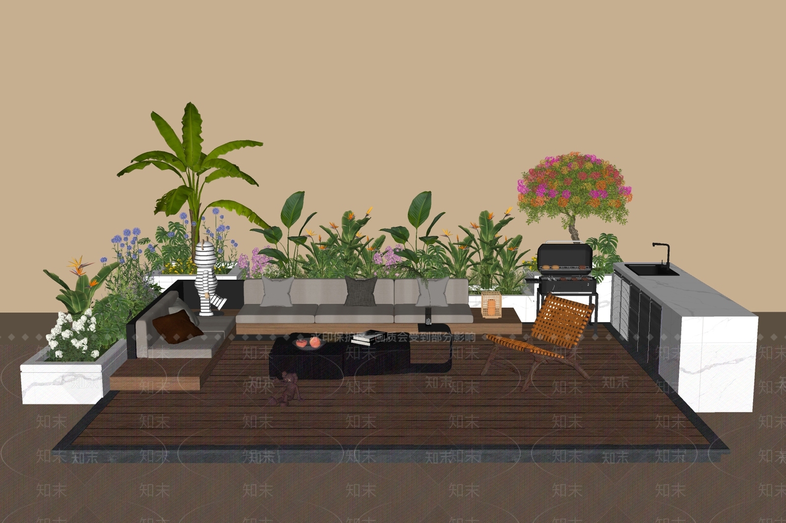 植物组合SU模型下载【ID:1186654653】