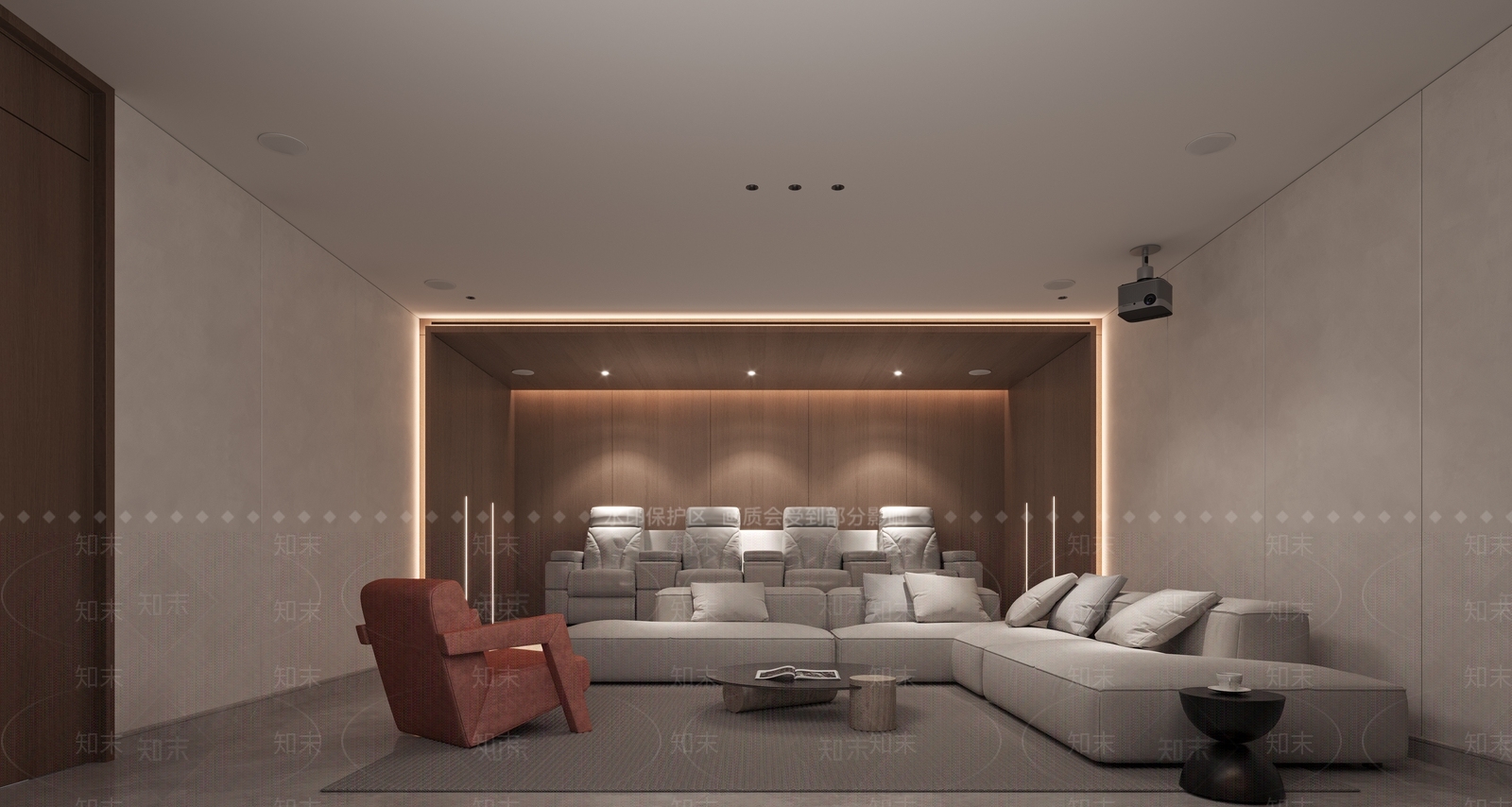 现代影音室3D模型下载【ID:1186662877】