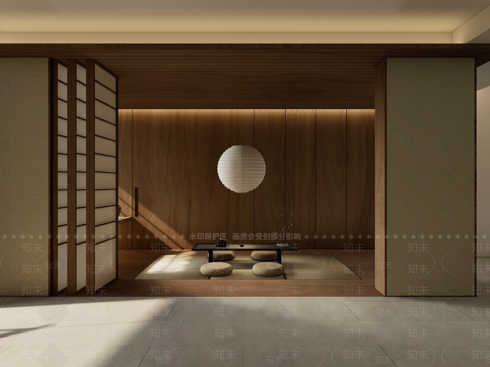 中古日式茶室SU模型下载【ID:1186669967】