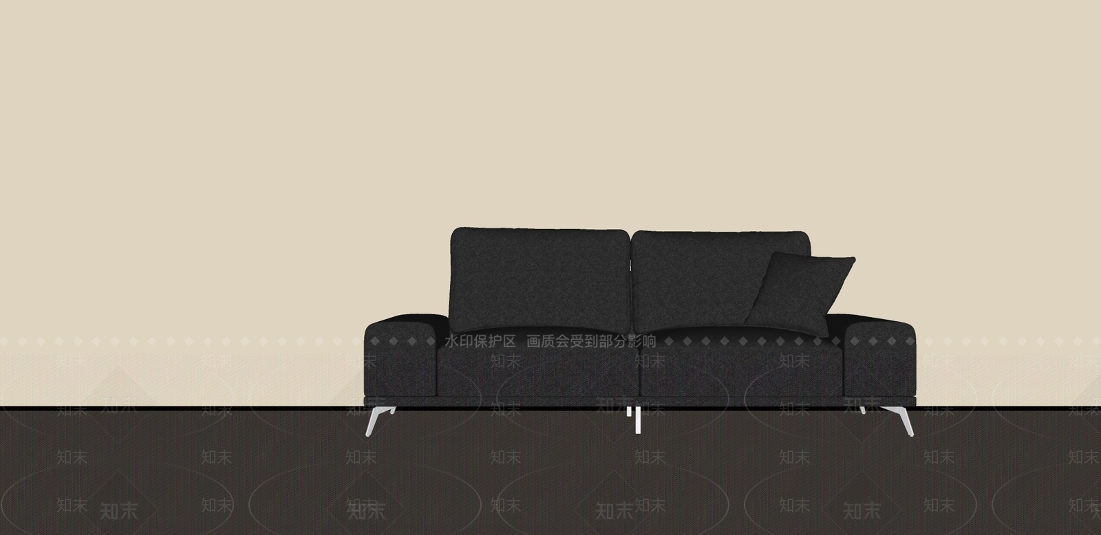 中古侘寂双人沙发SU模型下载【ID:1186670364】