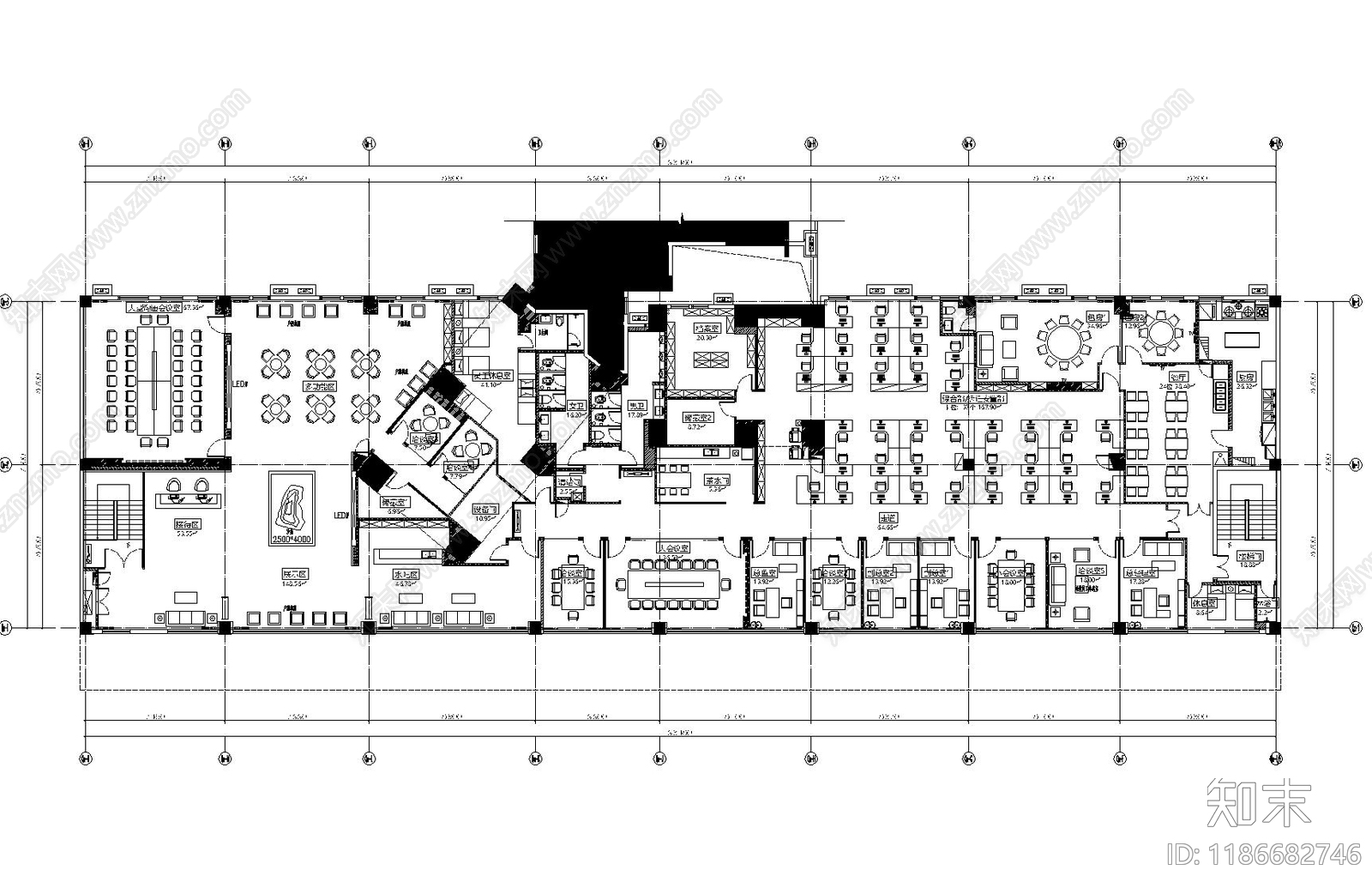 办公大堂cad施工图下载【ID:1186682746】
