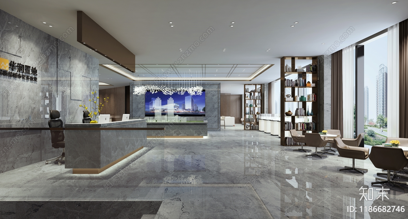 办公大堂cad施工图下载【ID:1186682746】