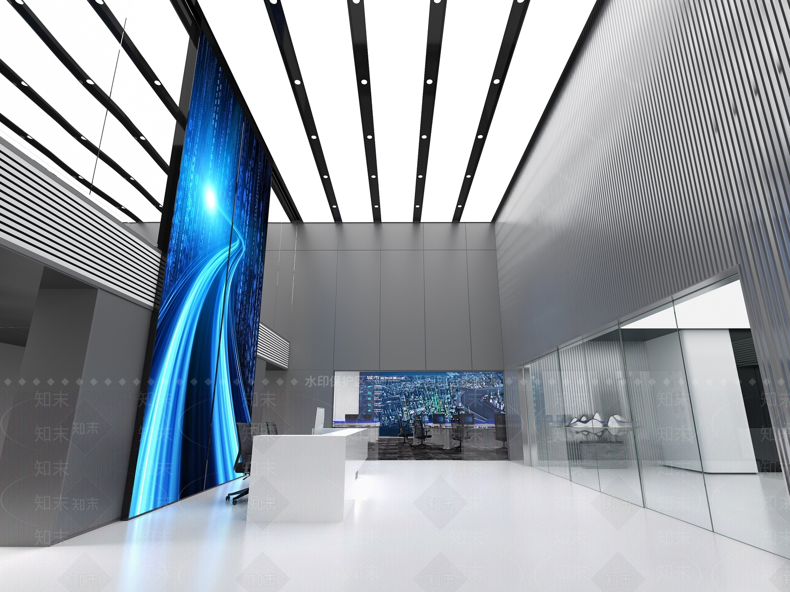 现代大厅3D模型精品下载_3dmax模型_知末网