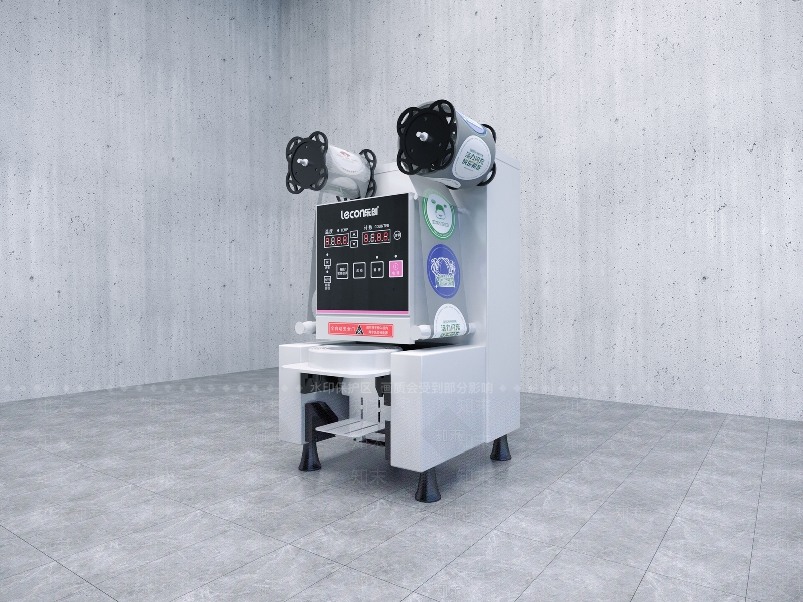 现代奶茶店3D模型下载【ID:1186686664】