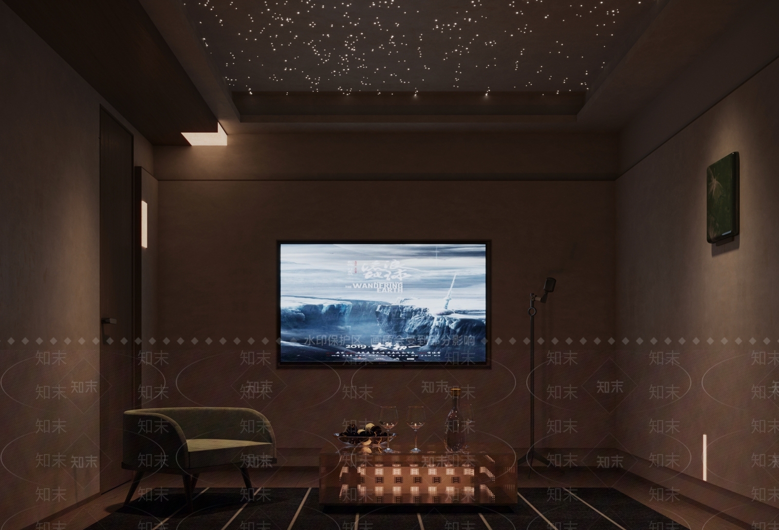 现代中式包厢3D模型下载【ID:1186687464】