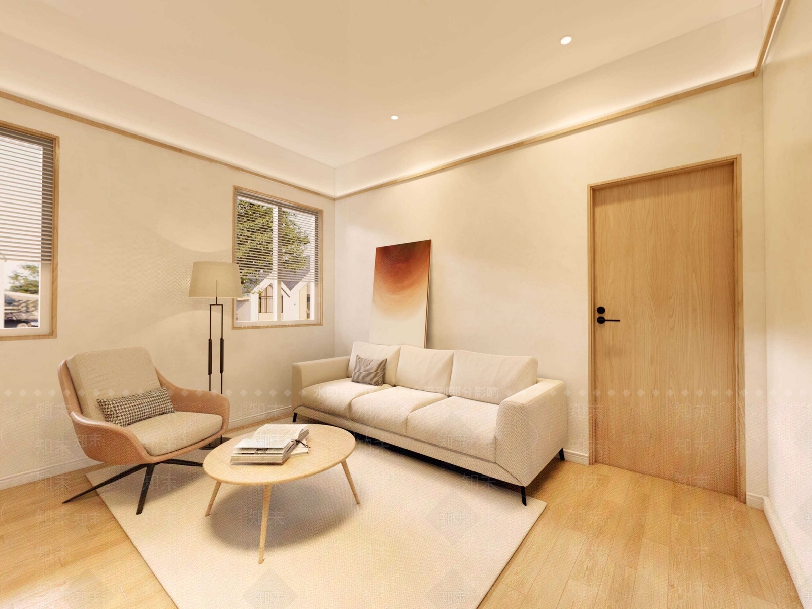 原木现代接待室SU模型下载【ID:1186688065】